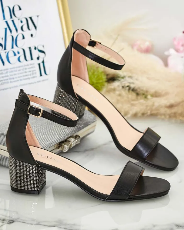 Online Sandałki damskie na słupku Zeye Buty Na Wielkie Wyjście|Sandały Na Słupku