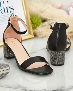 Online Sandałki damskie na słupku Zeye Buty Na Wielkie Wyjście|Sandały Na Słupku