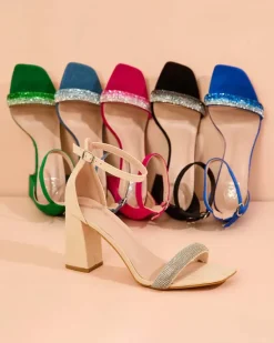 Discount Sandałki damskie na słupku Mines Buty Na Wielkie Wyjście|Sandały Na Słupku