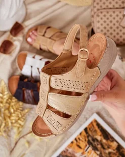 Sale Sandałki damskie z cholewką Limmin Sandały Płaskie