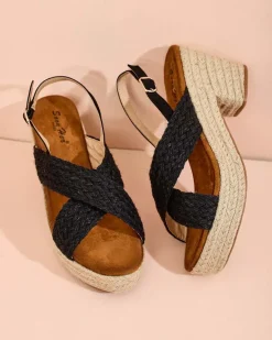 New Sandały damskie na słupku Eforitta Sandały Na Słupku