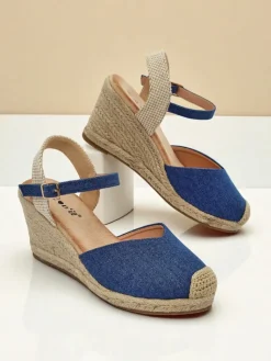 New Sandały damskie na koturnie Solara Espadryle Sandały Na Koturnie|Espadryle Na Koturnie