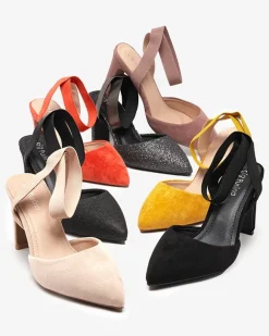 Sale Sandały damskie na słupku w kolorze m Brossi Buty Na Wielkie Wyjście|Klasyczne