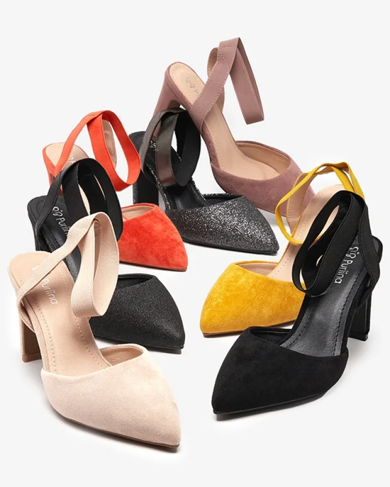 Sale Sandały damskie na słupku w kolorze m Brossi Buty Na Wielkie Wyjście|Klasyczne