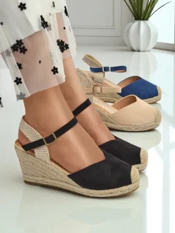 Discount Sandały damskie na koturnie Solara Espadryle Espadryle Na Koturnie|Sandały Na Koturnie