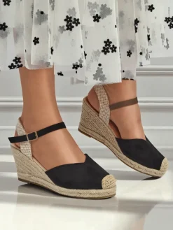 Discount Sandały damskie na koturnie Solara Espadryle Espadryle Na Koturnie|Sandały Na Koturnie