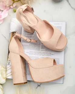 New Sandały damskie na słupku Piovias Buty Na Wielkie Wyjście|Sandały Na Słupku