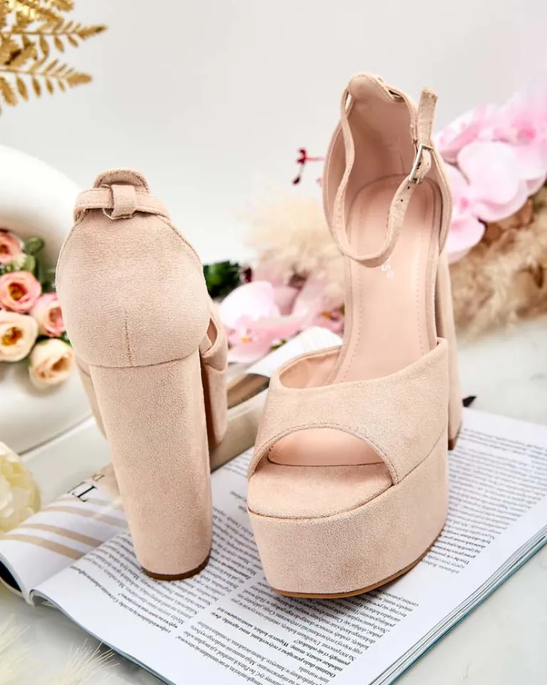 New Sandały damskie na słupku Piovias Buty Na Wielkie Wyjście|Sandały Na Słupku