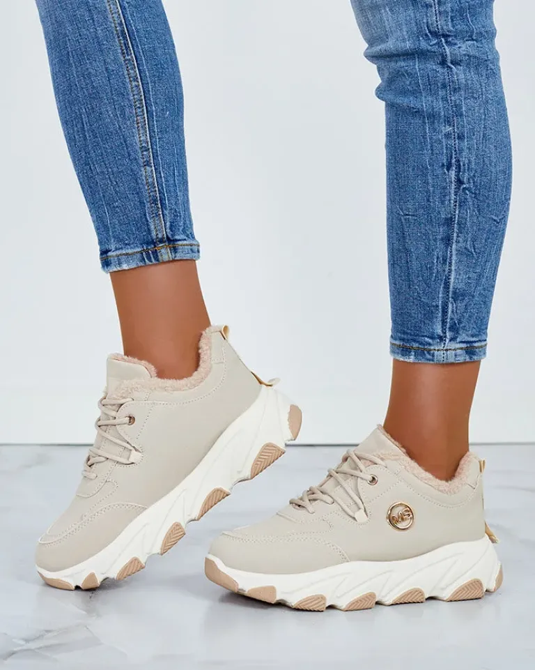 New Sneakersy damskie z ociepleniem Caromi Damskie Ocieplane|Sneakersy