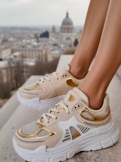 Sale Sneakersy damskie na grubszej podeszwie Ovelba Damskie Sneakersy