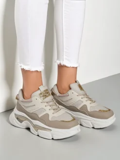 Sneakersy damskie na grubszej podeszwie Lesalli Damskie Sneakersy