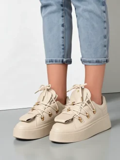 Sale Sneakersy damskie z ozdobnym językiem Domatories Damskie Sneakersy