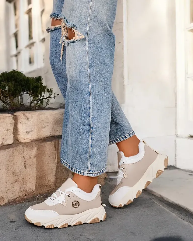 Best Sneakersy damskie z ociepleniem Aronni Damskie Ocieplane|Sneakersy