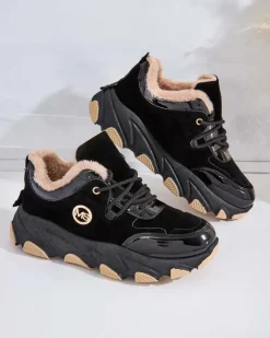 Outlet Sneakersy damskie z ociepleniem Caroz Damskie Ocieplane|Sneakersy