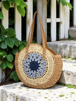 New Słomiana torebka damska Flora Grande Damskie Wiklinowe I Słomiane