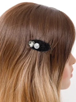 Clearance Spinka do włosów Aurelia Nero z perłą Damskie Akcesoria Do Włosów