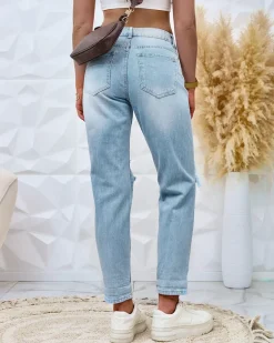 New Spodnie damskie mom jeans Jeansy