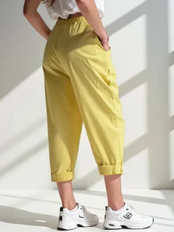 Best Spodnie damskie z wiskozą typu Harem Spodnie Materiałowe