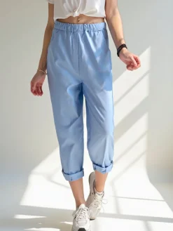 Best Spodnie damskie z wiskozą typu Harem Spodnie Materiałowe