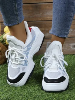 New Sportowe sneakersy damskie na grubszej podeszwie Aniev Damskie Sneakersy