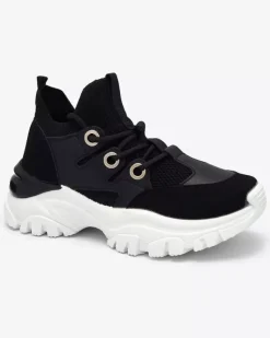 Hot Sportowe sneakersy damskie w kolorze czarno Hasola Damskie Bieganie, Ćwiczenia I Trening|Sneakersy