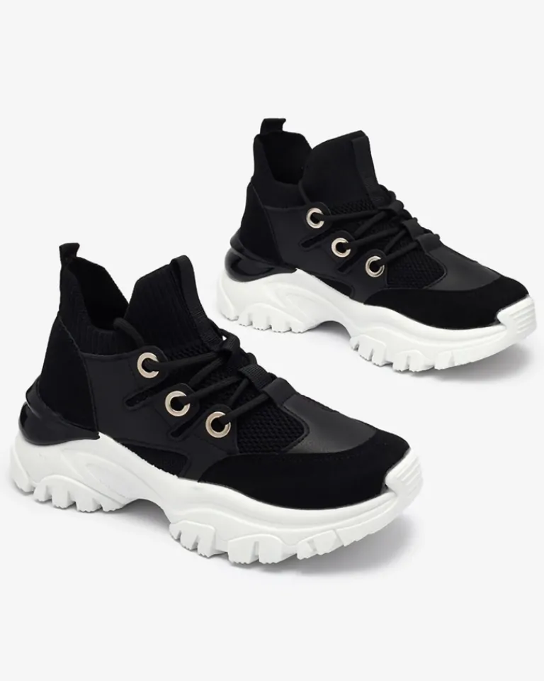 Hot Sportowe sneakersy damskie w kolorze czarno Hasola Damskie Bieganie, Ćwiczenia I Trening|Sneakersy