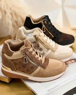 Sportowe sneakersy damskie z ukrytym koturnem Perotta Damskie Sneakersy