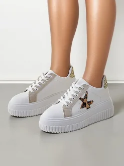 Sale Sportowe sneakersy damskie na platformie Elin Damskie Sneakersy