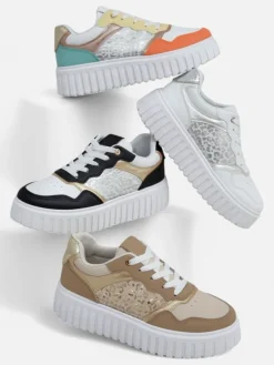 Sportowe sneakersy damskie na platformie Panterr Damskie Sneakersy