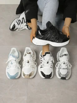 Sportowe sneakersy damskie na grubszej podeszwie Onve Damskie Sneakersy