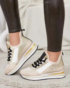 Best Sportowe sneakersy damskie na koturnie Abitta Damskie Sneakersy