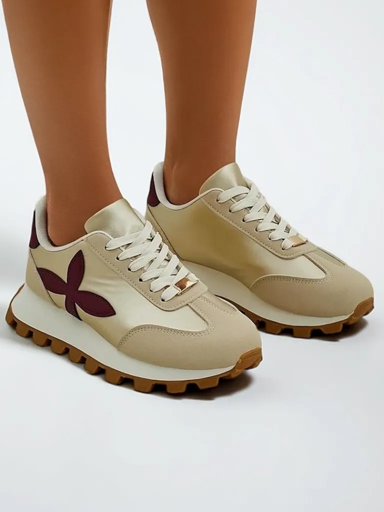 Sportowe sneakersy damskie na grubszej podeszwie Aloqa Damskie Sneakersy