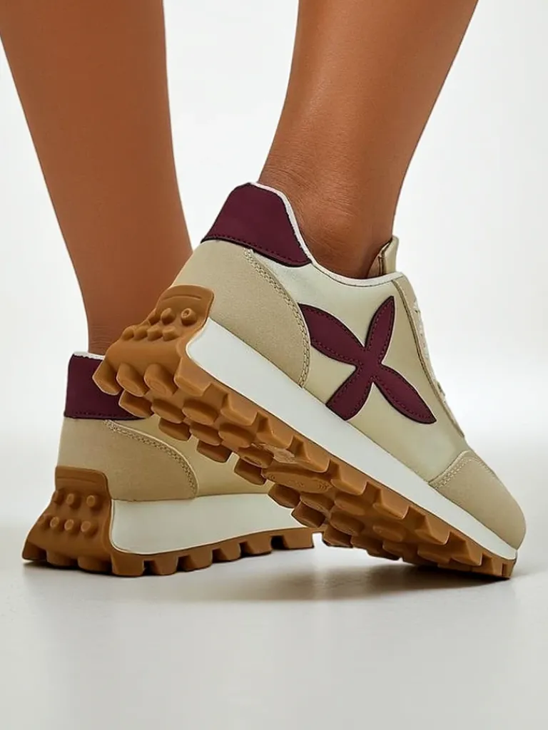 Sportowe sneakersy damskie na grubszej podeszwie Aloqa Damskie Sneakersy