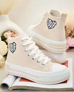 Outlet Sportowe trampki damskie z printem Lizz Trampki