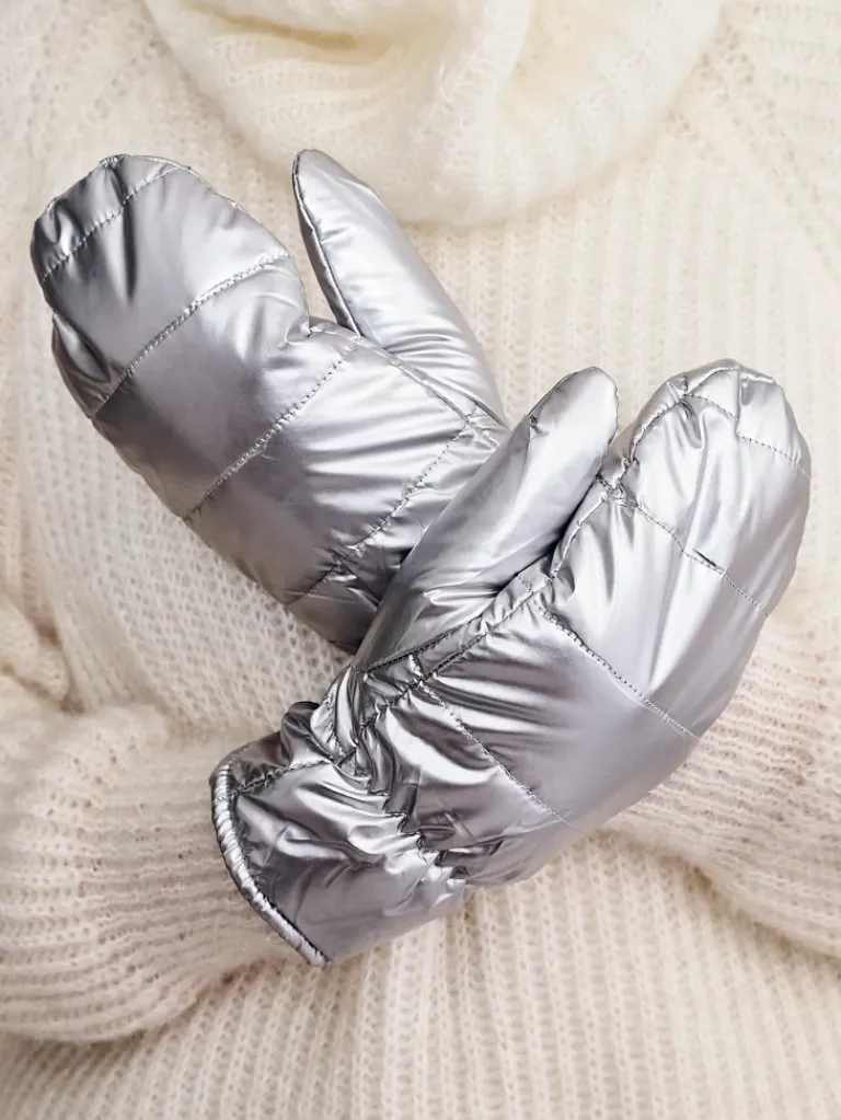 Sale Srebrne rękawiczki damskie Damskie Rękawiczki