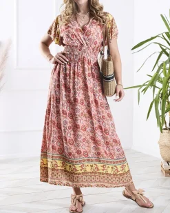 Hot Sukienka damska w kwiaty w kolorze m Sukienki Letnie|Sukienki Długie