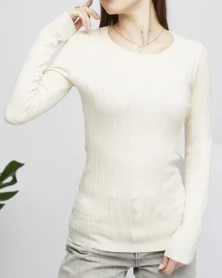 Sale Sweter damski z okrągłym dekoltem w kolorze m Swetry