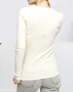 Sale Sweter damski z okrągłym dekoltem w kolorze m Swetry