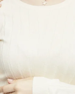 Sale Sweter damski z okrągłym dekoltem w kolorze m Swetry