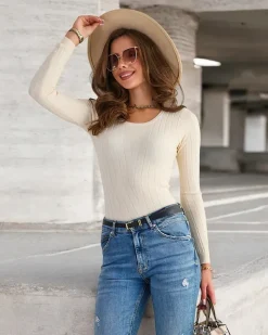 Sale Sweter damski z okrągłym dekoltem w kolorze m Swetry