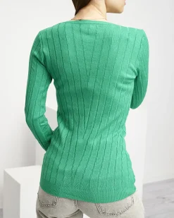 Sweter damski z dekoltem w serek w kolorze m Swetry