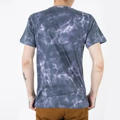 Discount Szara bawełniana koszulka męska z printem Bluzki