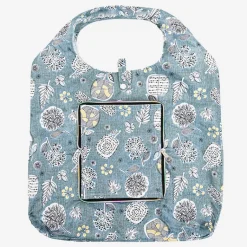 Discount Szara torba zakupowa składana w portfel z roślinnym wzorem Damskie Materiałowe|Torebki Shoppers