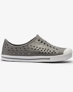 Szare ażurowe dziecięce gumowe trampki Jiteri Chłopięce|Dziewczęce