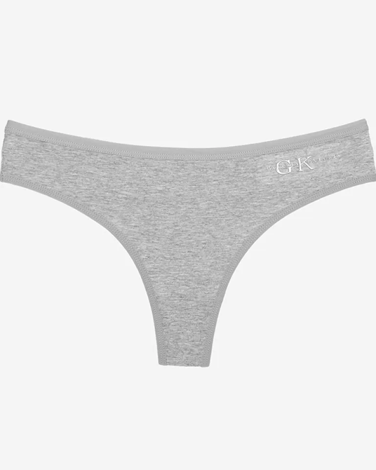 Discount Szare damskie bawełniane stringi Stringi