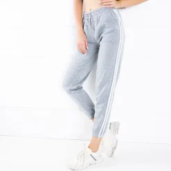 Best Szare damskie spodnie dresowe z lampasami Spodnie Dresowe