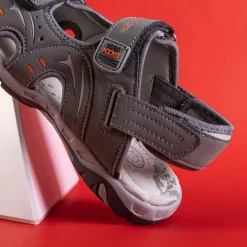 Clearance Szare dziecięce sandały na rzepy Roser Chłopięce