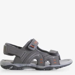 Clearance Szare dziecięce sandały na rzepy Roser Chłopięce