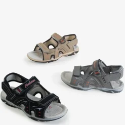 Clearance Szare dziecięce sandały na rzepy Roser Chłopięce