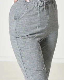 Sale Szare spodnie damskie typu dresy Spodnie Dresowe|Spodnie Materiałowe